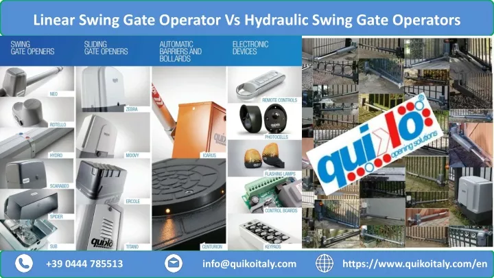 linear swing gate operator vs hydraulic swing