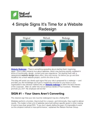 4 simple signs it s time for a website redesign