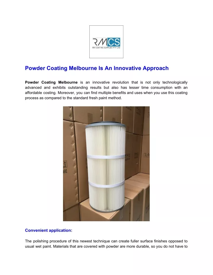 powder coating melbourne is an innovative