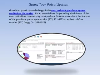 guard tour patrol system