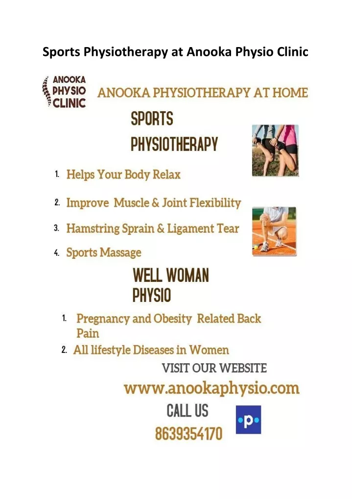 sports physiotherapy at anooka physio clinic