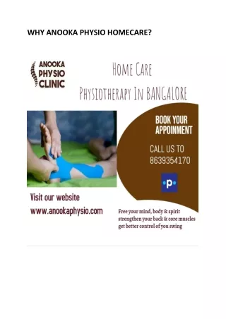 Physiotherapy Clinic in Bangalore