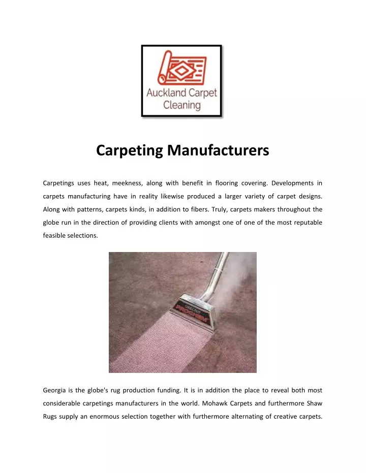 carpeting manufacturers