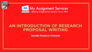 an introduction of research proposal writing