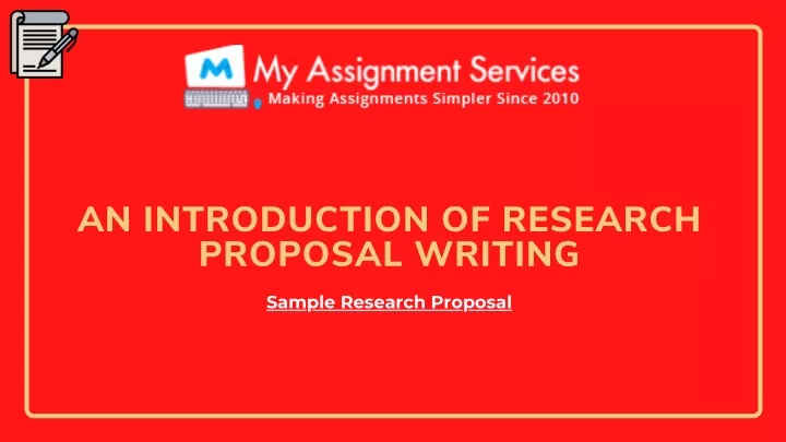 an introduction of research proposal writing