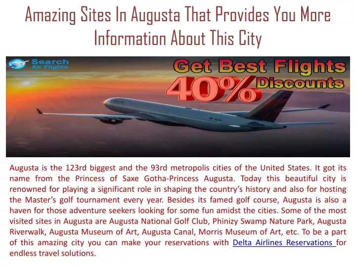 amazing sites in augusta that provides you more information about this city