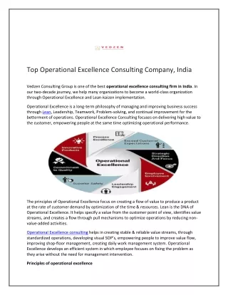 Top Operational Excellence Consulting Company, India
