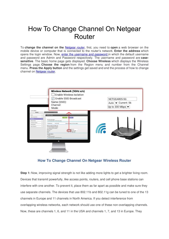 how to change channel on netgear router