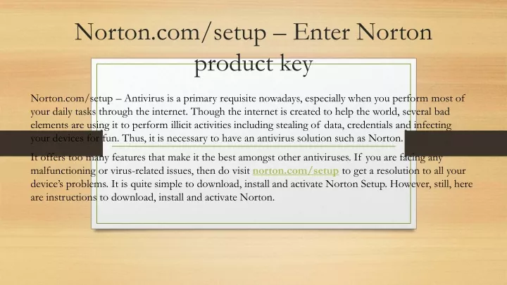 norton com setup enter norton product key