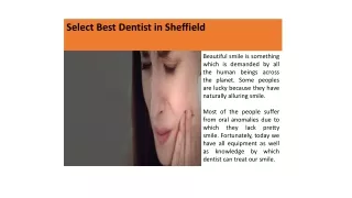 Select Best Dentist in Sheffield