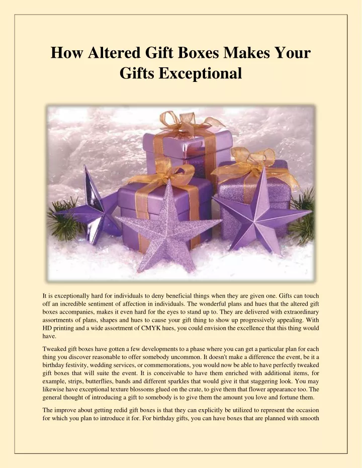 how altered gift boxes makes your gifts