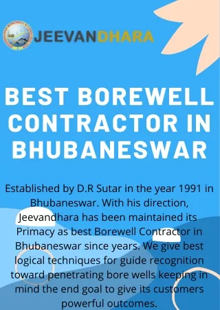 Best Borewell Contractor in Bhubaneswar