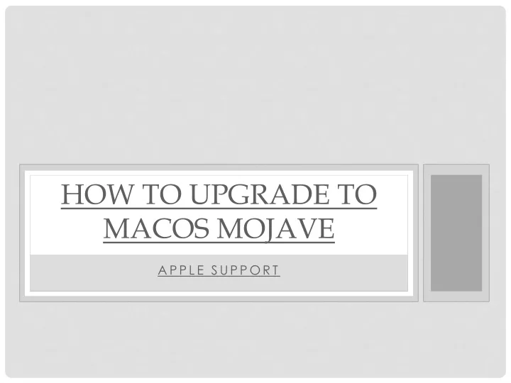 how to upgrade to macos mojave