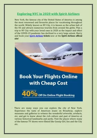exploring nyc in 2020 with spirit airlines