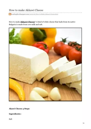How to Make Akkawi cheese