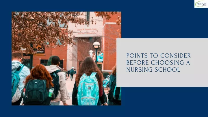 points to consider before choosing a nursing