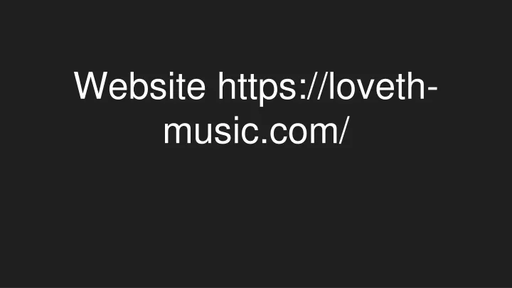 website https loveth music com