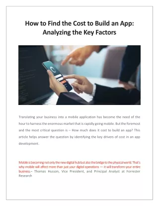 how to find the cost to build an app analyzing