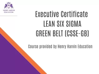 #1 Ranked Six Sigma Certification | Henry Harvin Education