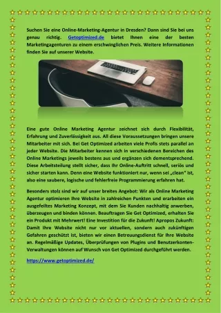 Onlinemarketing Agentur Dresden - Getoptimized.de