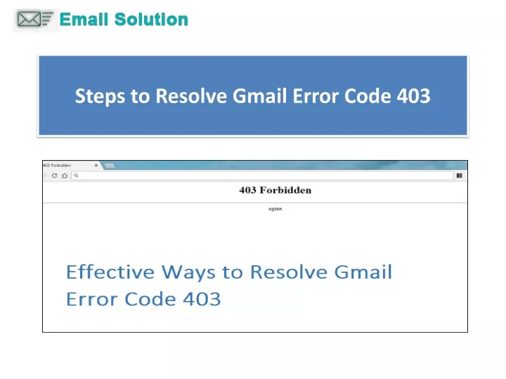 steps to resolve gmail error code 403