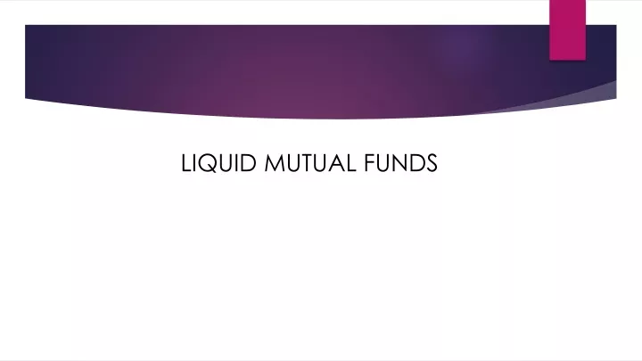 liquid mutual funds