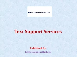 Text Support Services