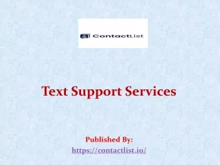 text support services published by https contactlist io