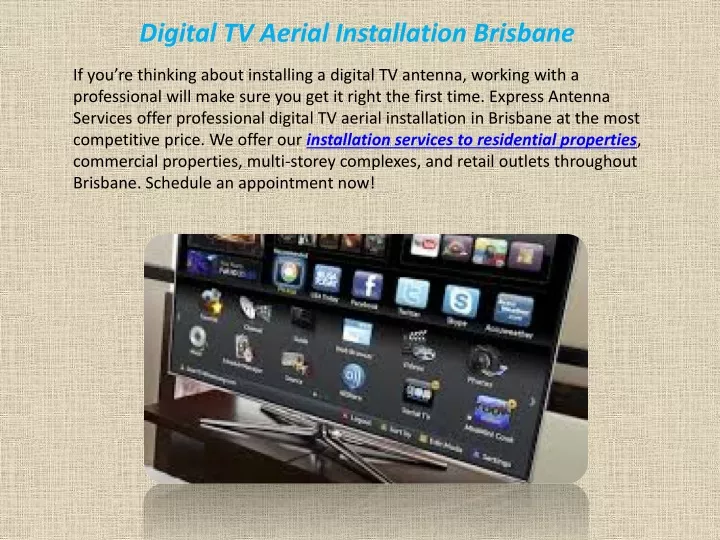 digital tv aerial installation brisbane