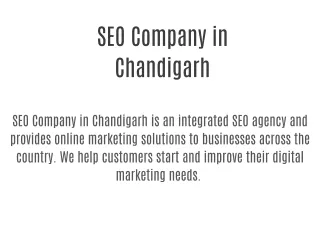 SEO Company in Chandigarh