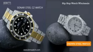 Stainless Steel Diamond Hip Hop Watch Wholesale