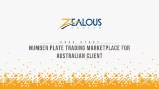 Number Plate Trading Marketplace For Australian Client | Zealous System