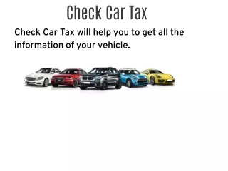 Check Car Tax