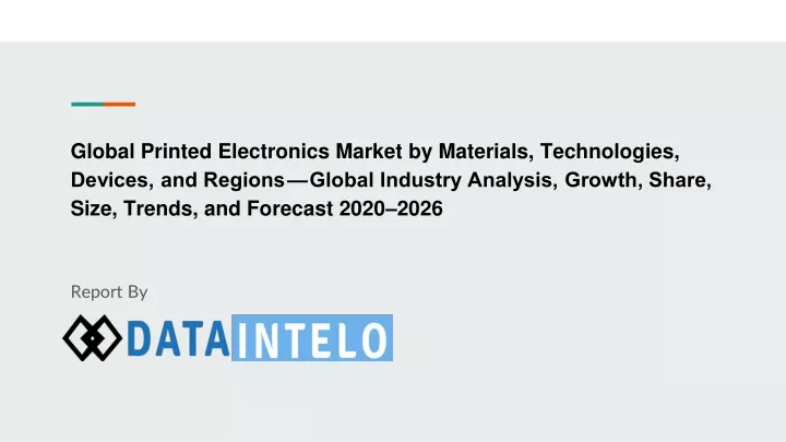 global printed electronics market by materials