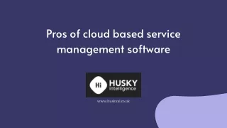 Best cloud-based service management software!