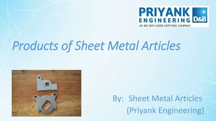 products of sheet metal articles
