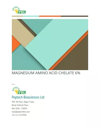 Magnesium Amino Acid Chelated Powder is prepared for foliar application