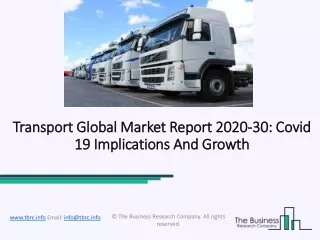 transport global market report 2020 transport