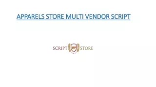 Apparels Store Multi Vendor Shopping Script - WEBSITE SCRIPTS