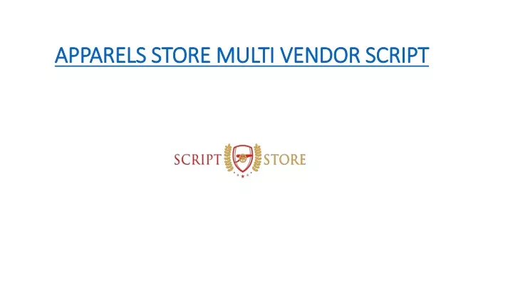 apparels store multi vendor script