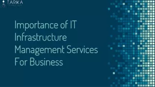 importance of it infrastructure management services for business