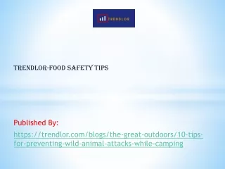 Trendlor-Food Safety Tips