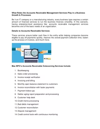 what roles the accounts receivable management