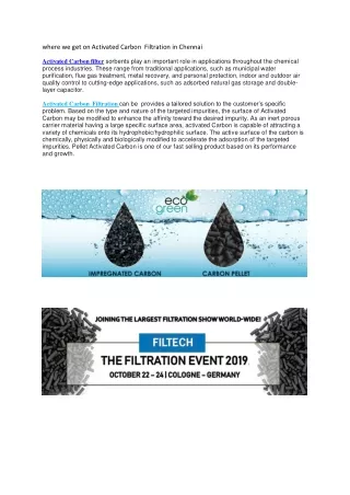 where we get on activated carbon filtration