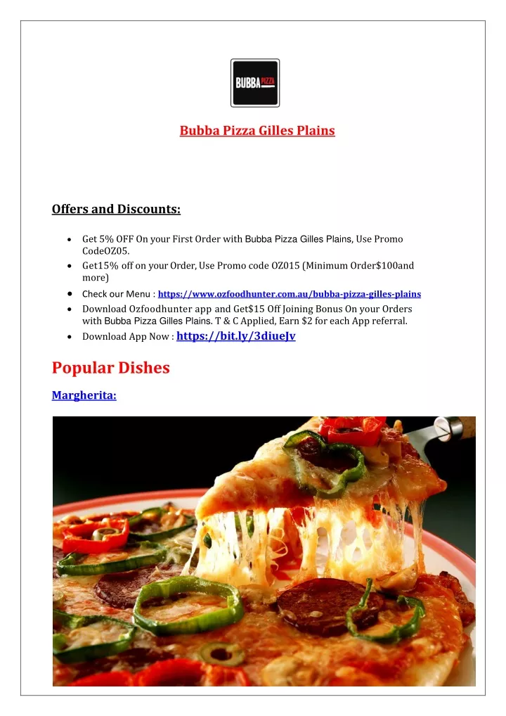 bubba pizza gilles plains