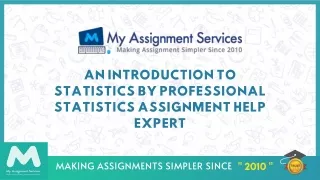 An Introduction To Statistics By Professional Statistics Assignment Help Expert