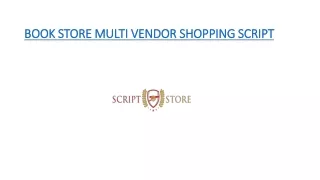 book store multi vendor shopping script