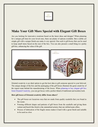 make your gift more special with elegant gift
