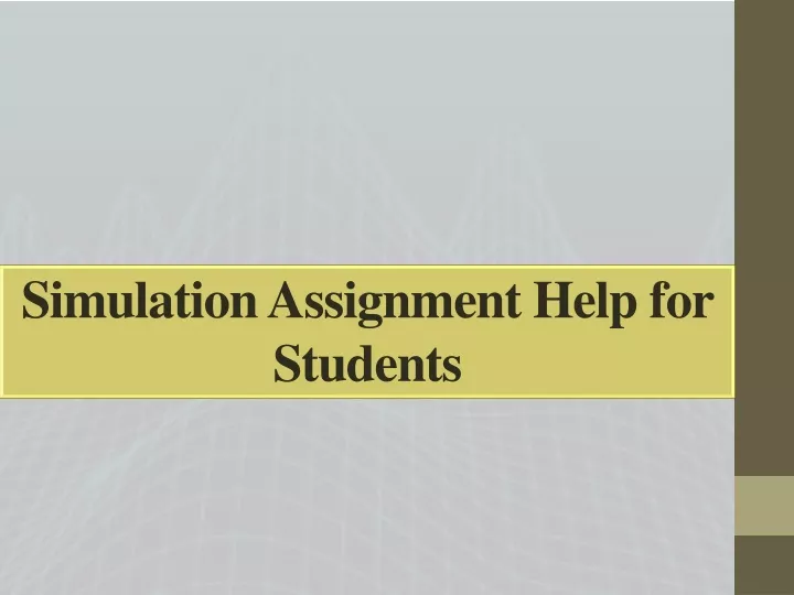 simulation assignment help for students