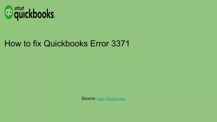 how to fix quickbooks error 3371